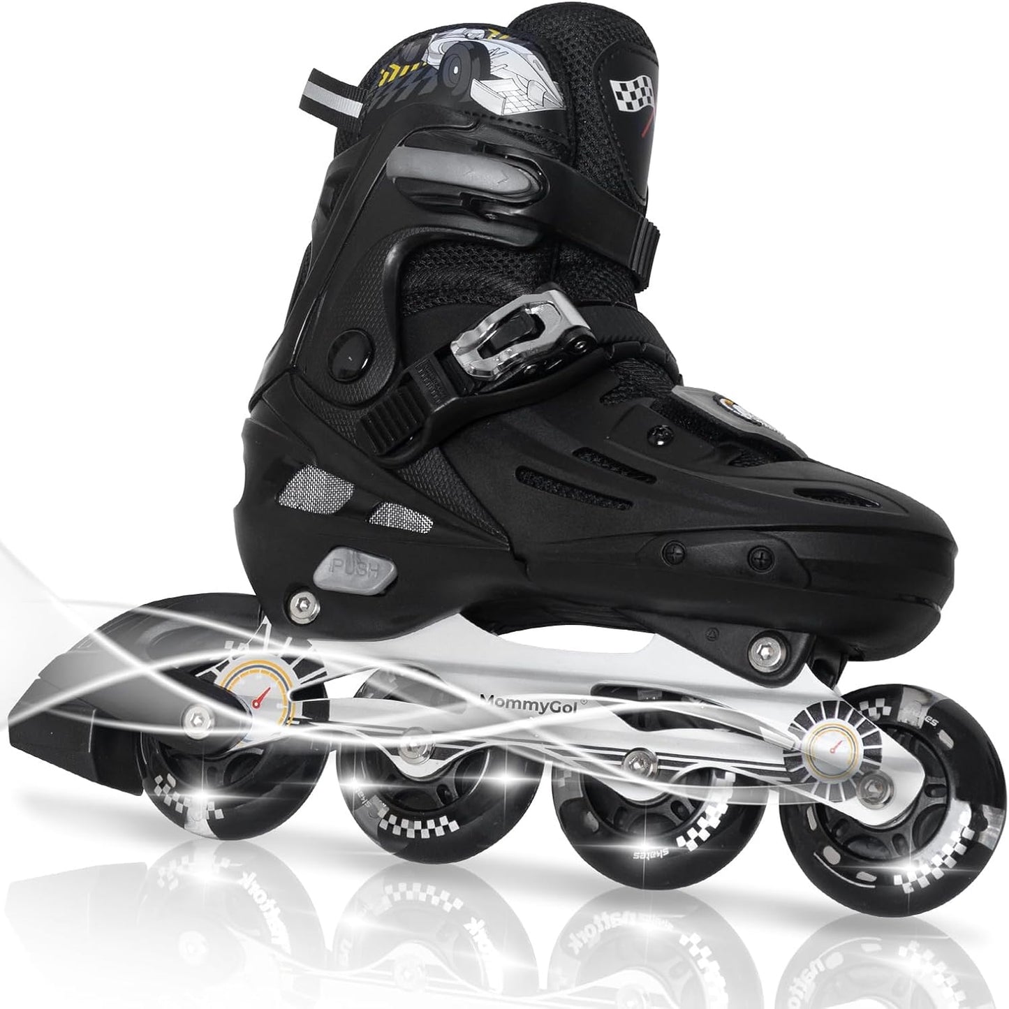 MammyGol Inline Skates for Boys and Girls Youth-Silver