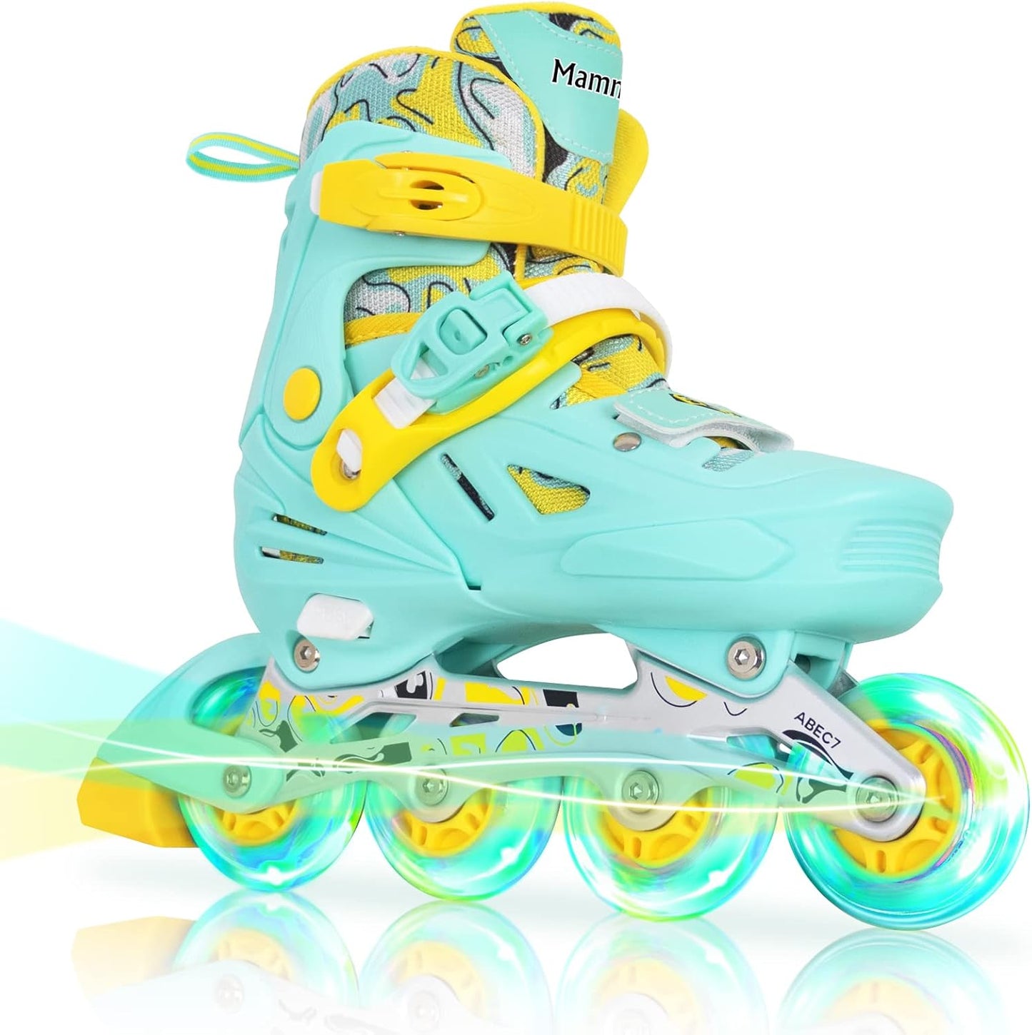 MammyGol Inline Skates for Girls and Boys-Teal