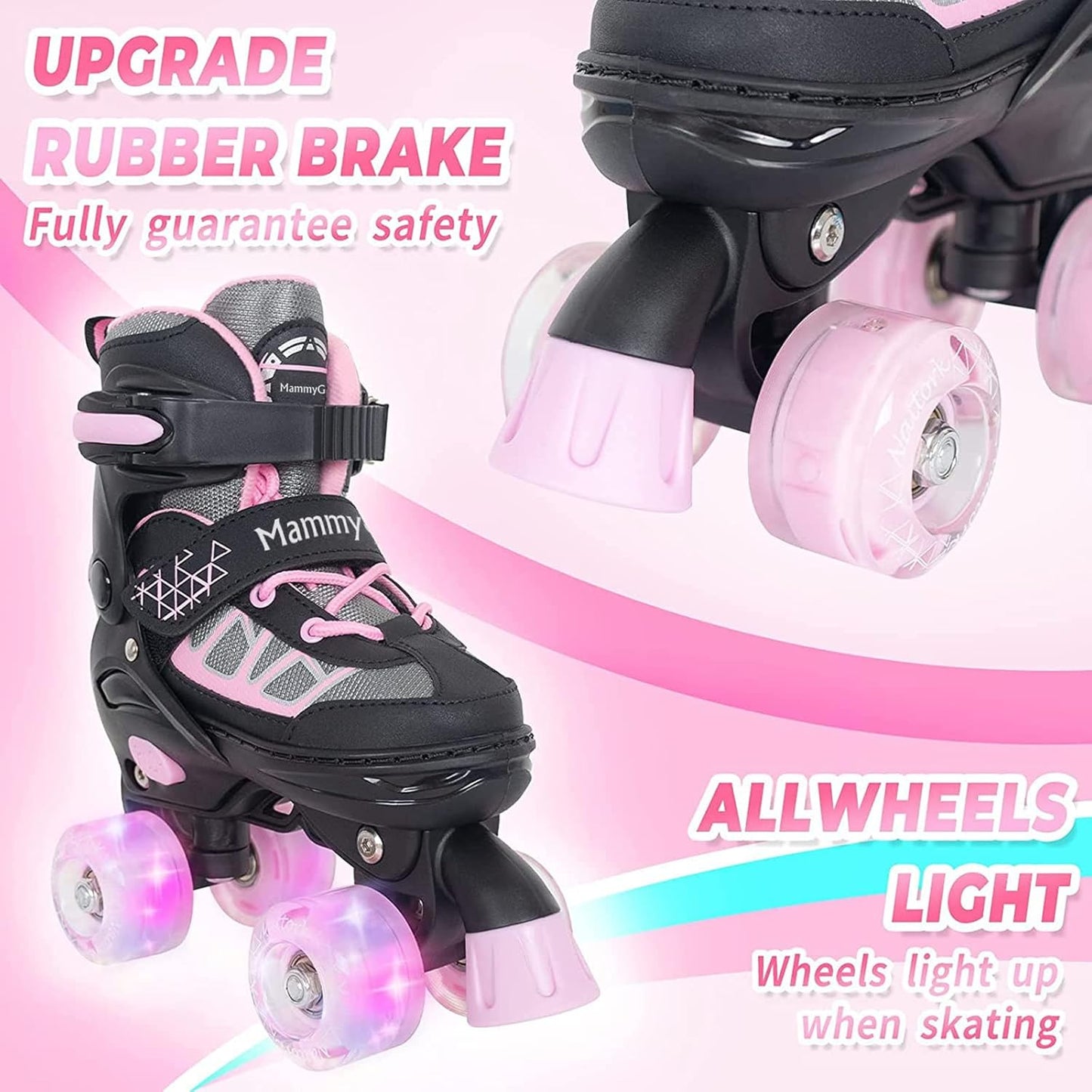 MammyGol Roller Skates for Kids - Pink
