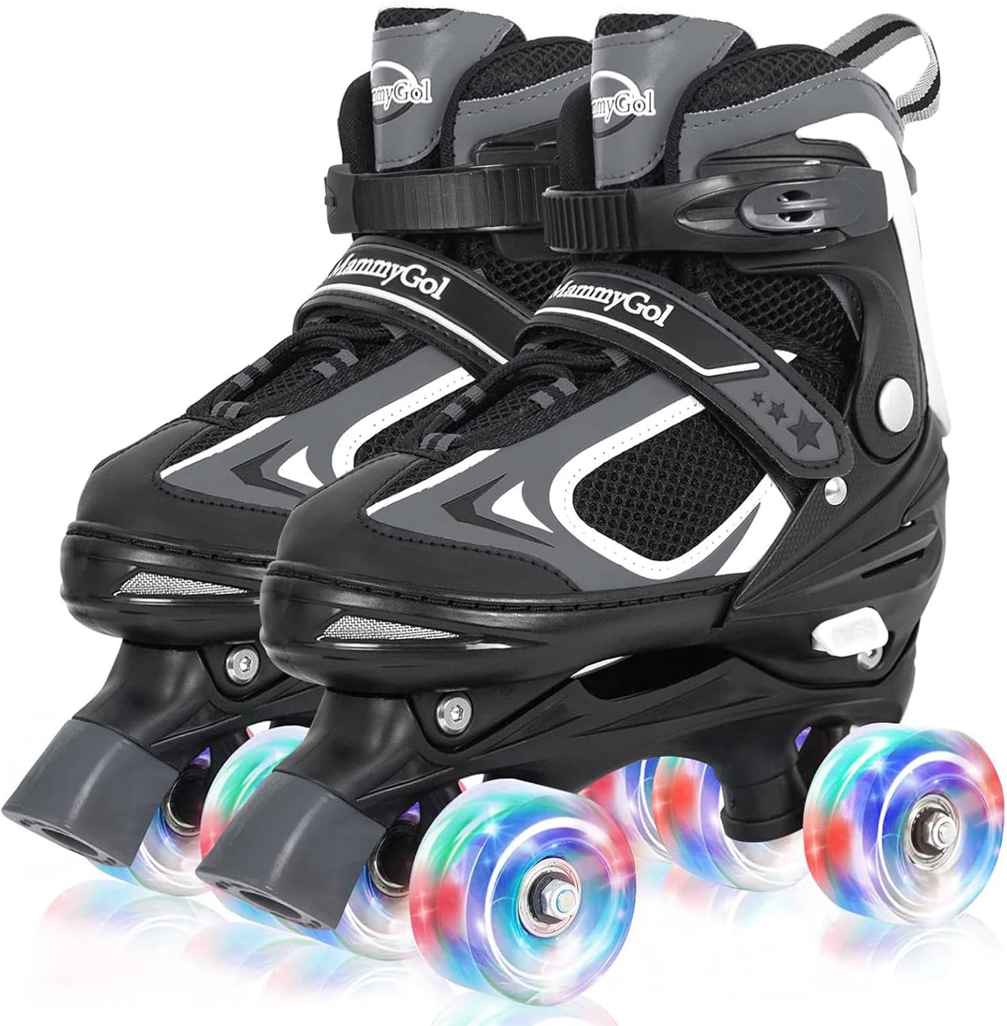 MammyGol Roller Skates for Boys Girls-Black