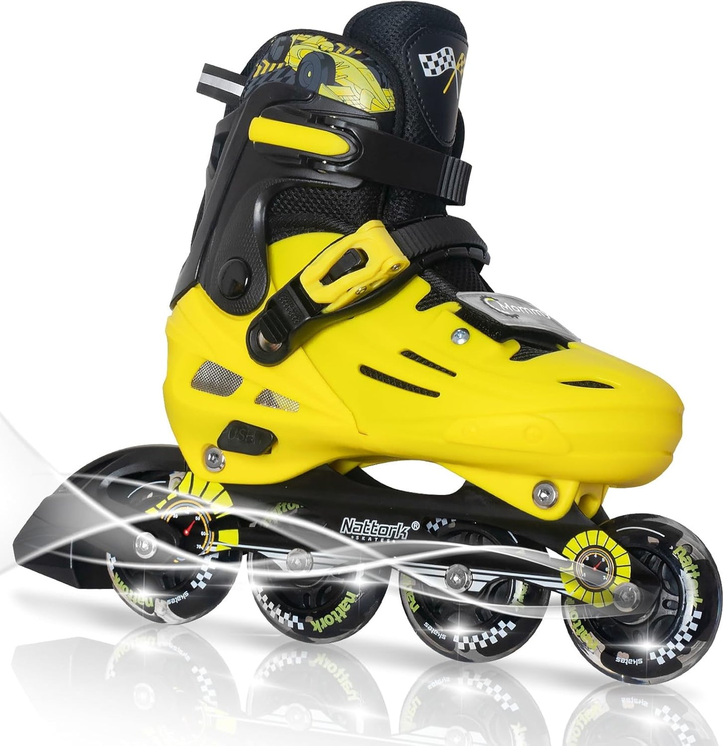 MammyGol Inline Skates for Boys and Girls Youth-Yellow