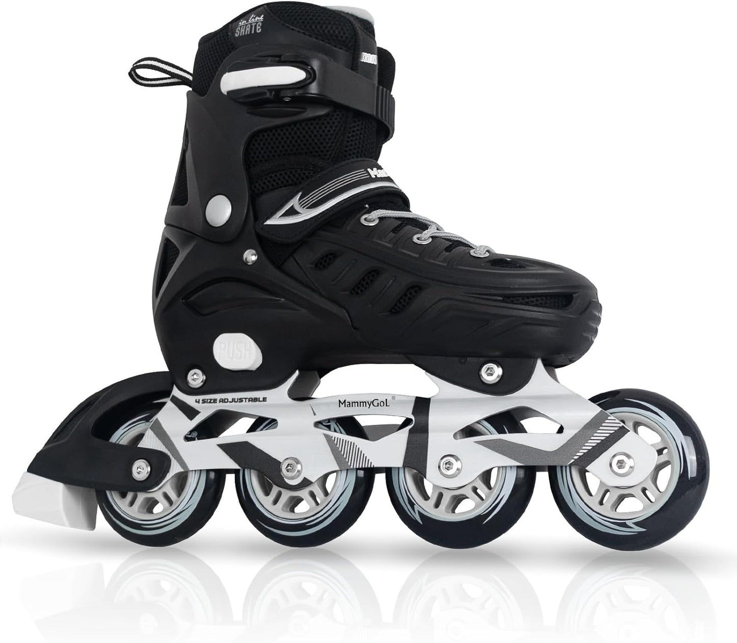 MammyGol Adults High Performance Professional Skates-Black