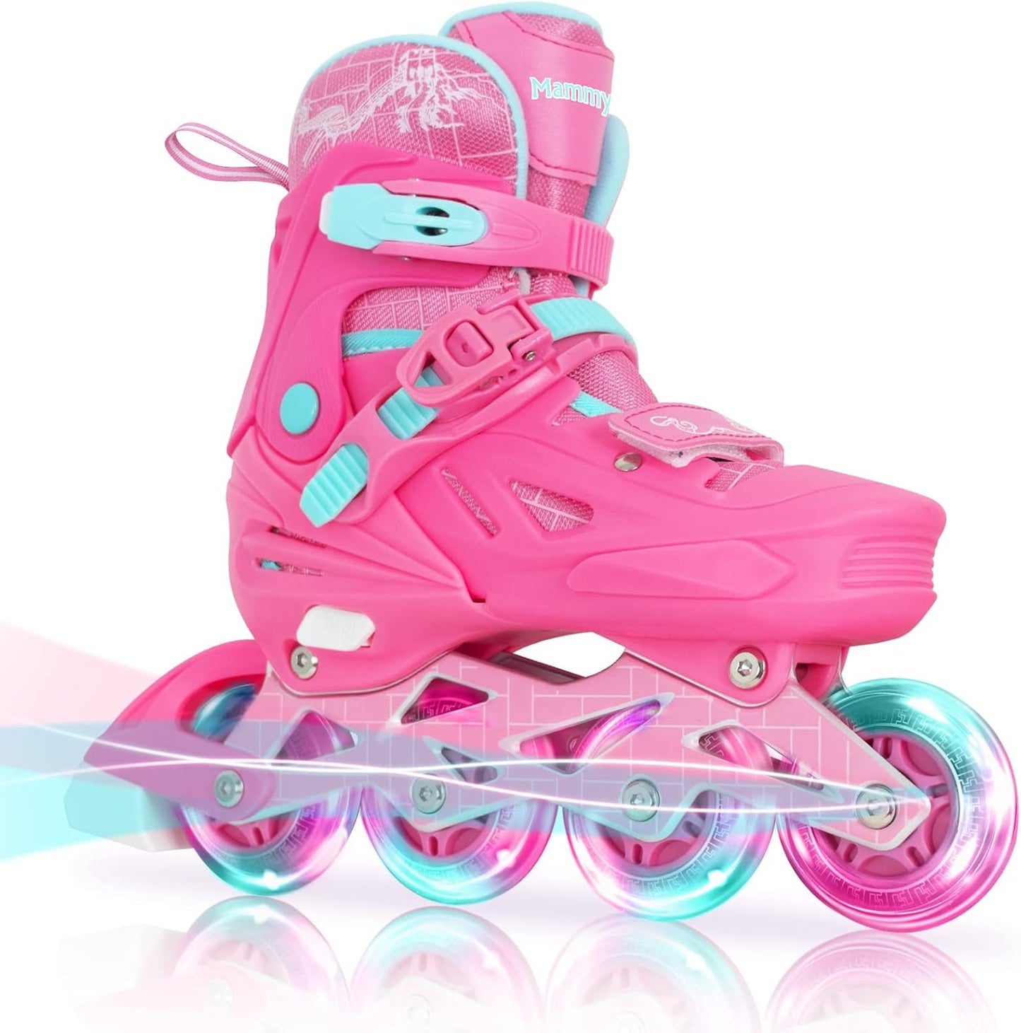 MammyGol Inline Skates for Girls and Boys-Pink