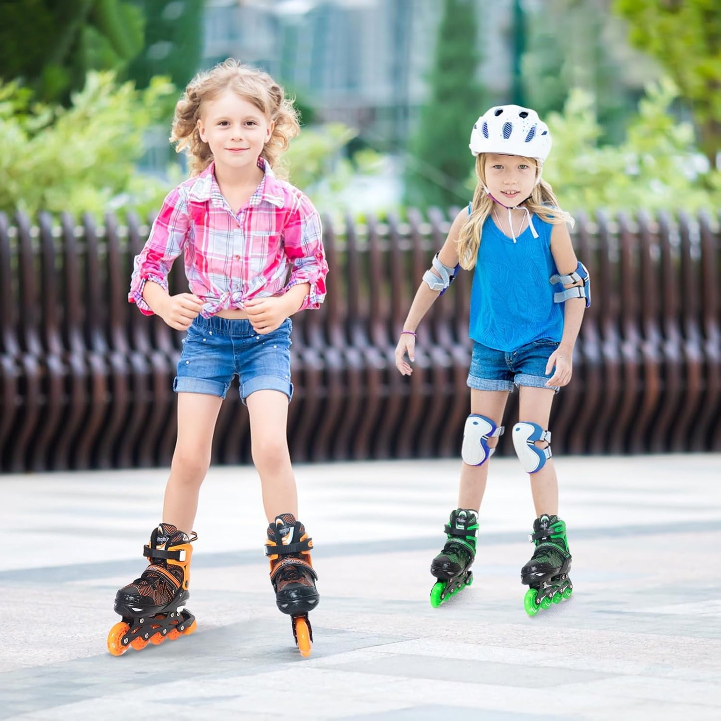 MammyGol Beginner Inline Skates for Kids-Orange
