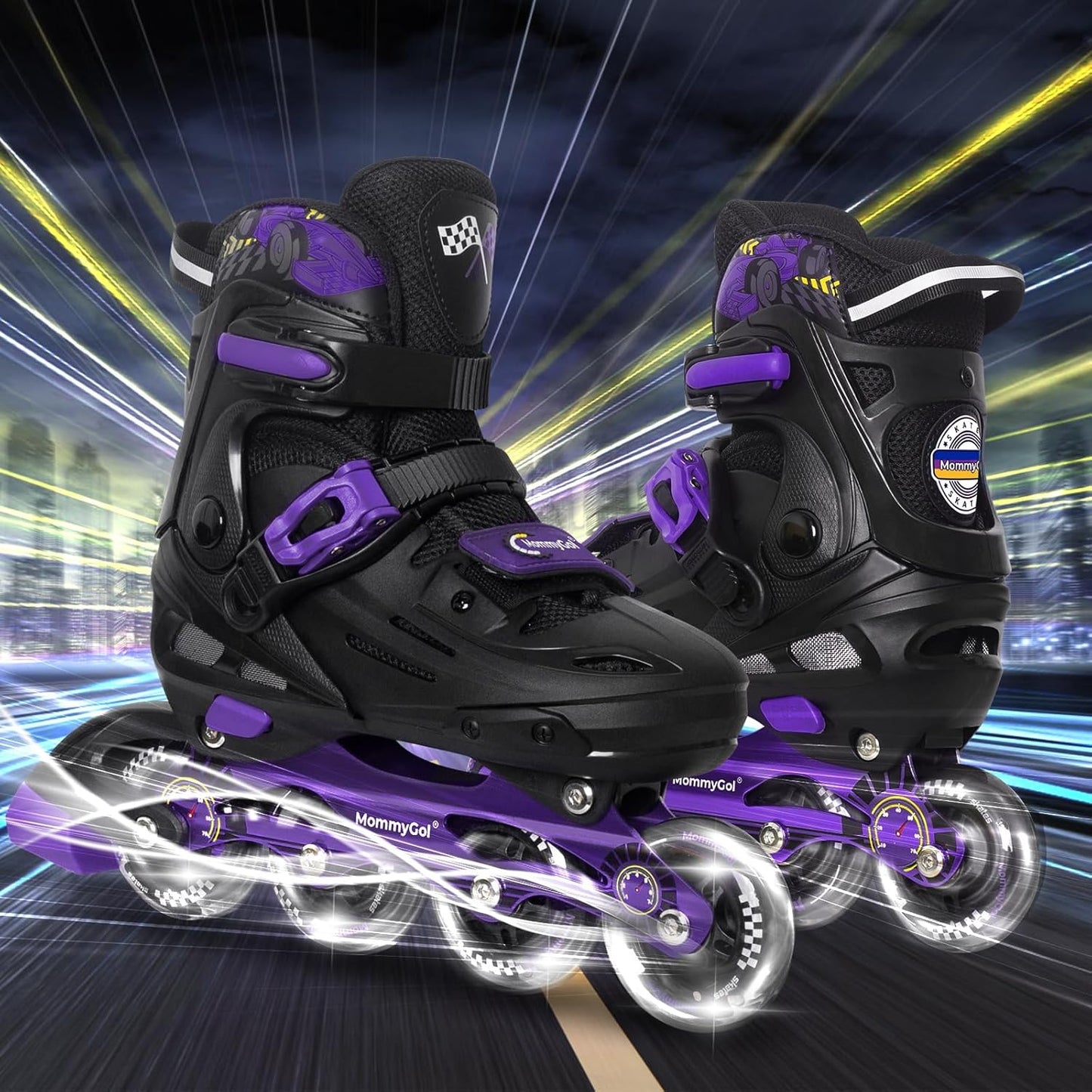 MammyGol Inline Skates for Boys and Girls Youth-Purple