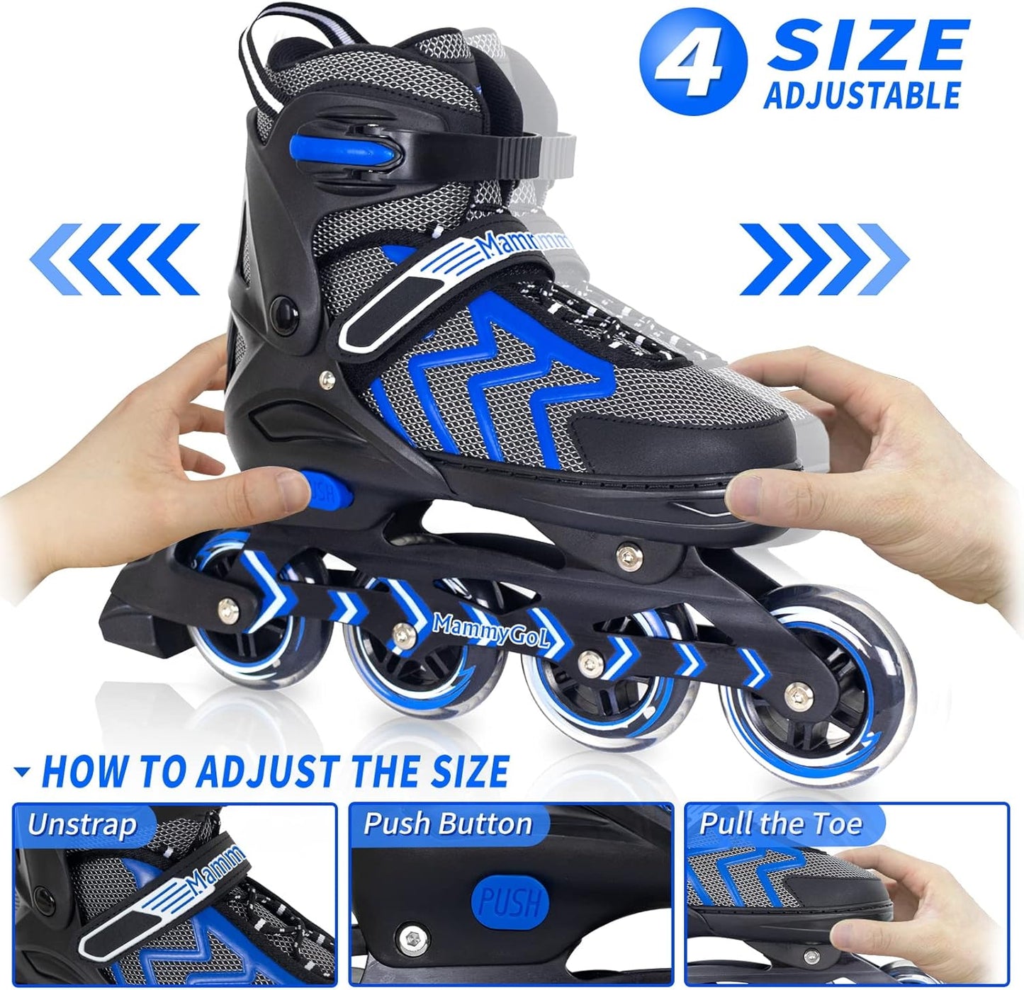 MammyGol Inline Skates for Adults-Blue