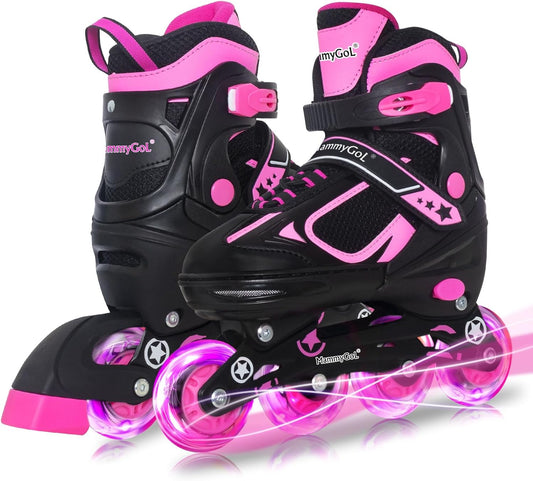 MammyGol Adjustable Inline Skates for kids - Rosy
