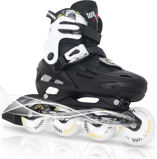 MammyGol Inline Skates for Boys and Girls Youth-White