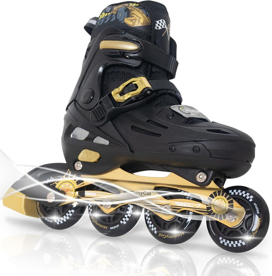 MammyGol Inline Skates for Boys and Girls Youth-Golden