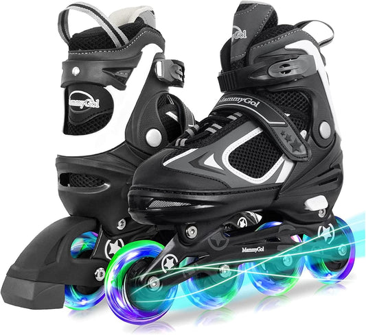 MammyGol Adjustable Inline Skates for kids - Black