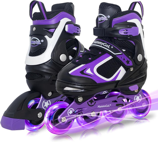 MammyGol Adjustable Inline Skates for kids - Violet