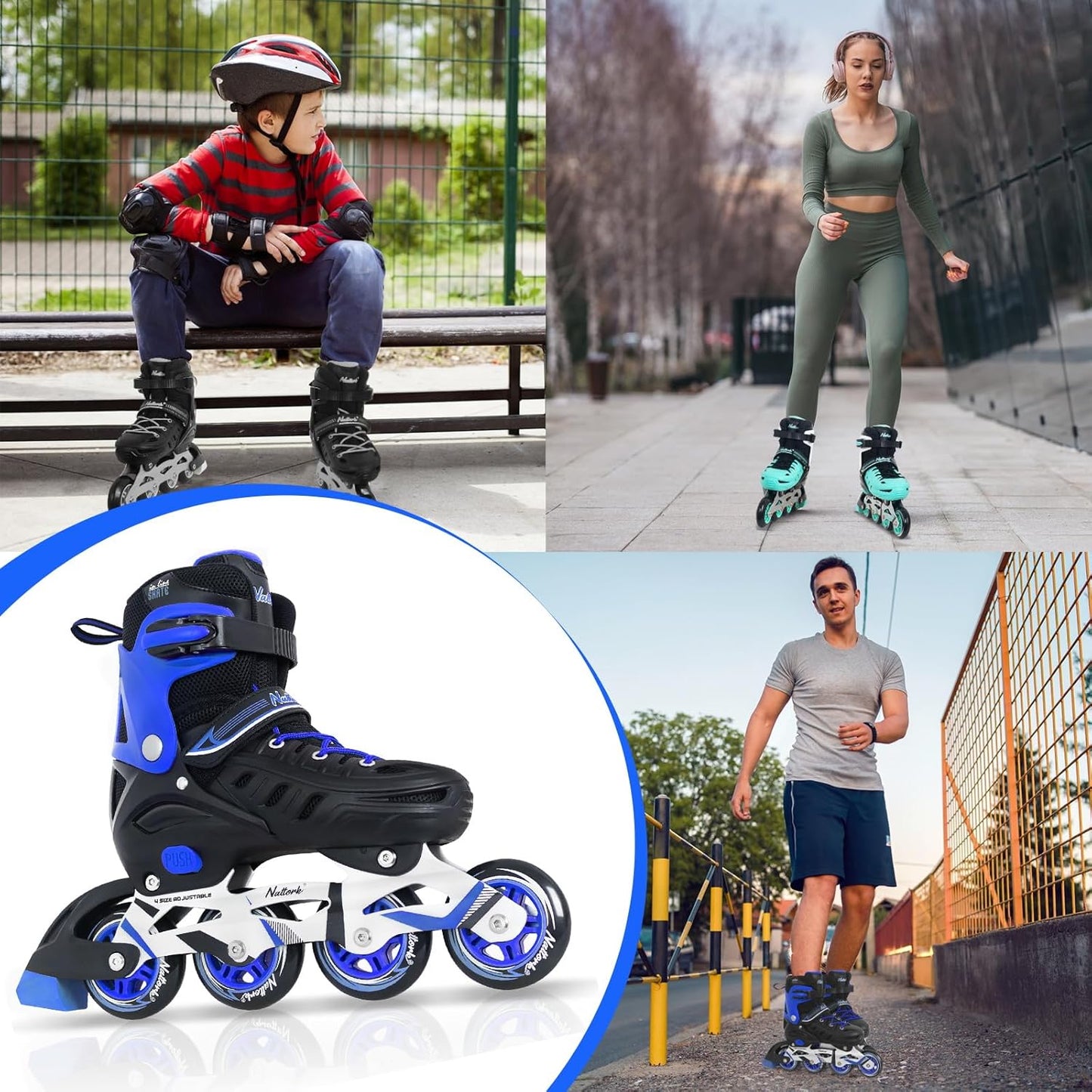 MammyGol Adults High Performance Professional Skates-Blue